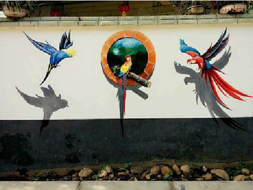 石首视觉错位-3D墙绘设计