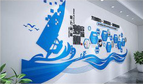 石首海浪主题文化墙如何设计?