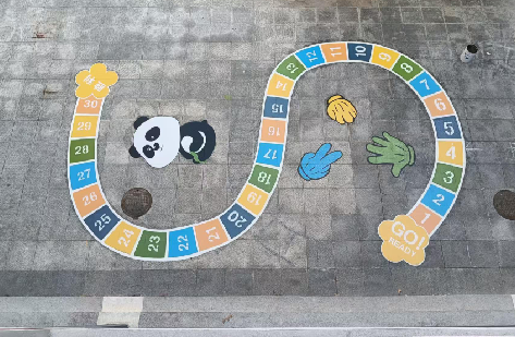 石首地面游戏彩绘