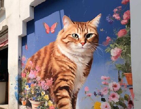 石首自己绘制有个性的手绘墙