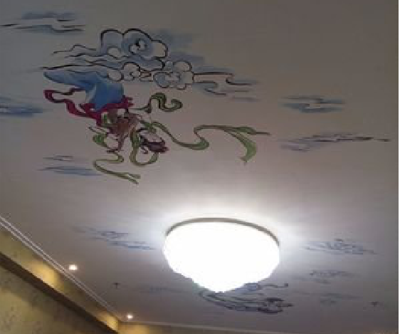 石首如何快速绘制天花板上的手绘墙？